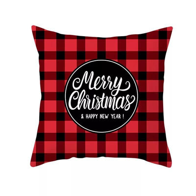 Funda de Almohada Navideña Cuadros Rojo Clásico - Image 7