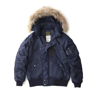 Chamarra Retro para Hombre con Cuello de Pelaje Grueso - Image 22