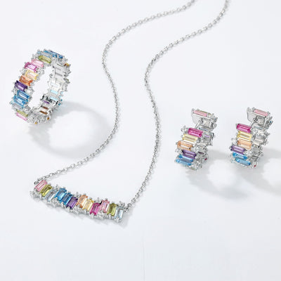 Aretes de Circonio con Colores Irregulares - Image 4