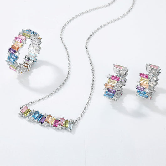 Aretes de Circonio con Colores Irregulares - Image 4