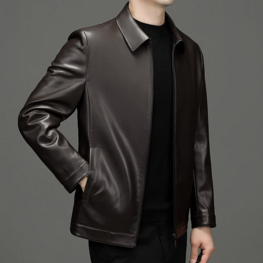 Chaqueta de Cuero PU Estilo Ejecutivo con Solapa - Otoño - Image 4