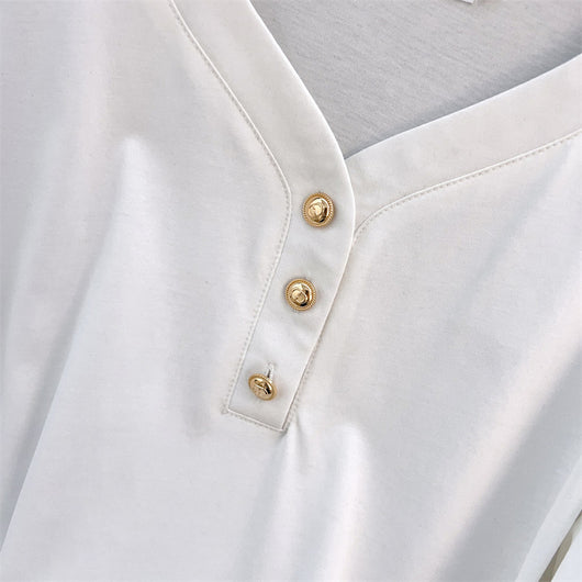 Blusa Talla Grande Escote V Suelta Efecto Adelgazante - Image 14