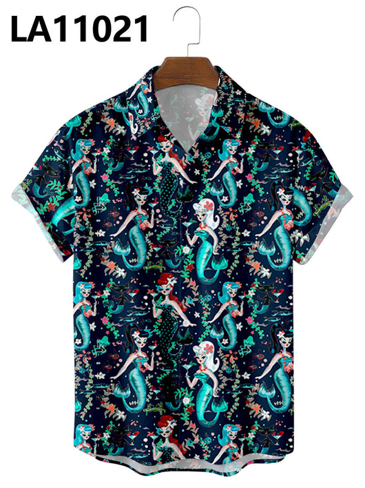 Camiseta Estampado Rayas 3D Impresión Digital Manga Corta - Image 13