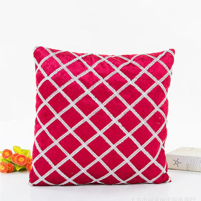 Funda de Almohada Rayas Bordadas con Cinta Decorativa - Estilo Pastoral Trendy - Image 4