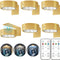 Três Temperaturas de Cor Dourado 6 Luzes