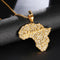 Collar con Colgante de Mapa de África y Diamantes