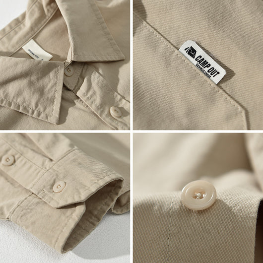 Camisa Casual Oversize de Manga Larga para Hombre - Estilo Minimalista - Image 5