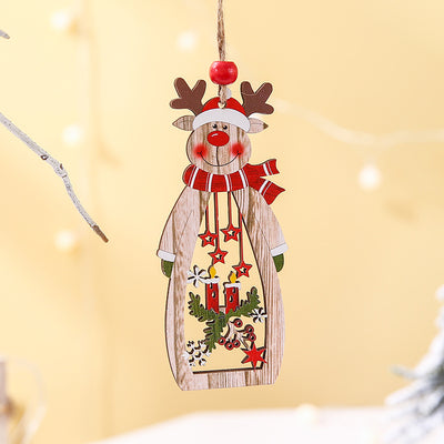Adorno Navideño Colgante Hueco de Madera - Image 8