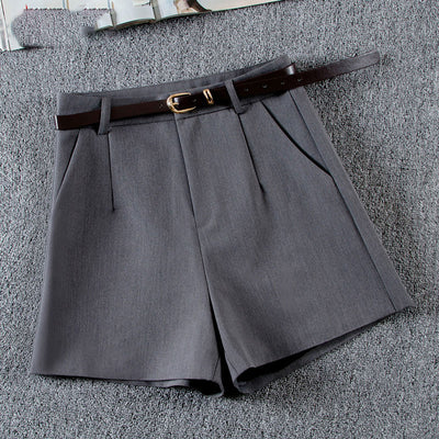 Shorts de Lana Cintura Alta Color Sólido - Image 8
