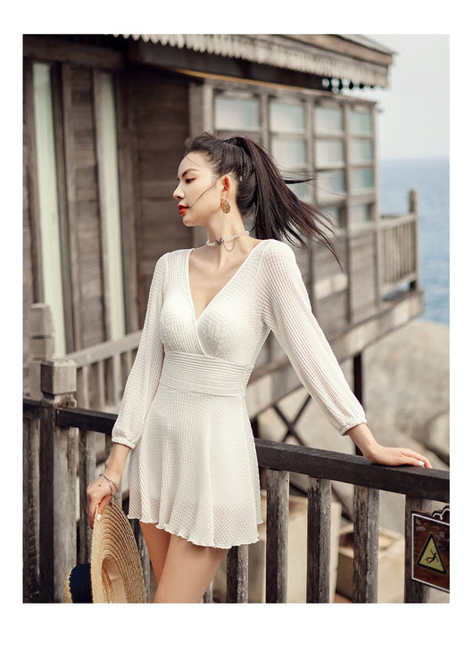 Traje de Baño Coreano Manga Larga con Control de Abdomen y Push Up - Image 12