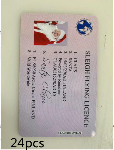 Licencia de Conducir Navideña del Papá Noel Explosivo - Tarjeta de Saludo Divertida - Image 12