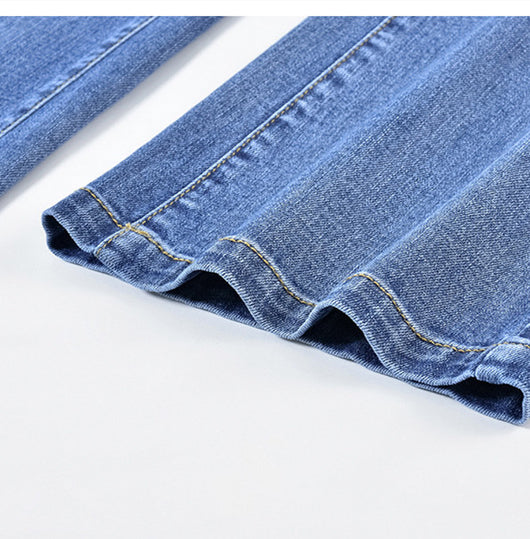 Pantalones Vaqueros Acampanados Cintura Alta Estilo Coreano para Mujer - Image 8