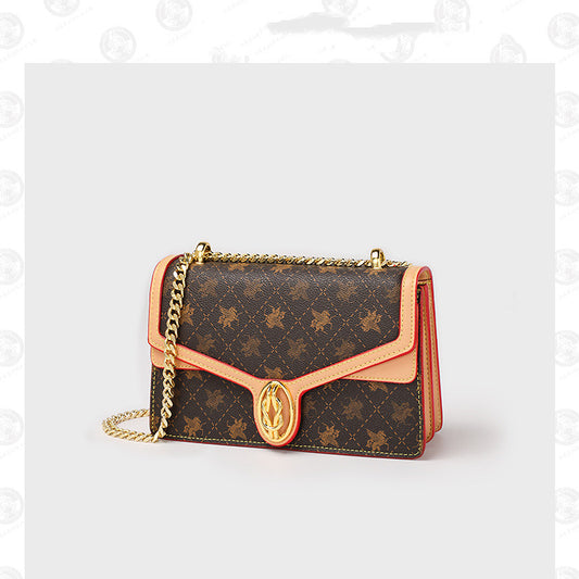 Bolsa Mensajero Cuadrada Pequeña con Cadena - Estilo Moderno - Image 2