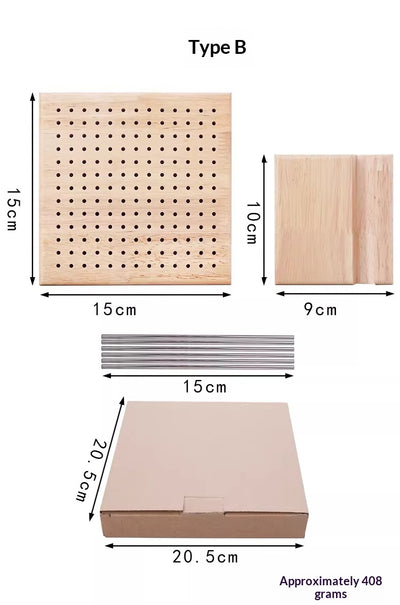 Tablero de Tejido en Madera Maciza para Cuadrados de Crochet - Image 15