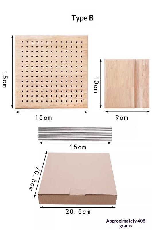 Tablero de Tejido en Madera Maciza para Cuadrados de Crochet - Image 15
