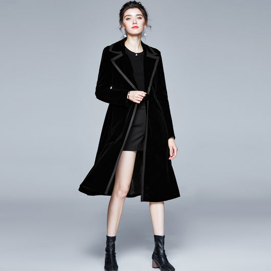 Abrigo Trench Largo Elegante para Mujer - Image 7