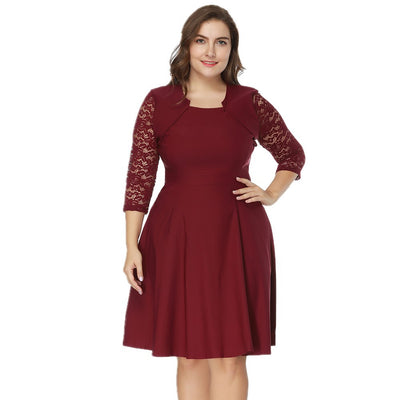 Vestido de Encaje Elegante con Detalles Cosidos - Image 5