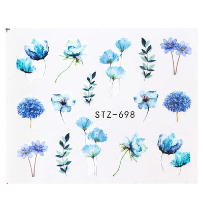 Pegatinas de Agua para Uñas Flores Tinta - Diseños Acuáticos - Image 14