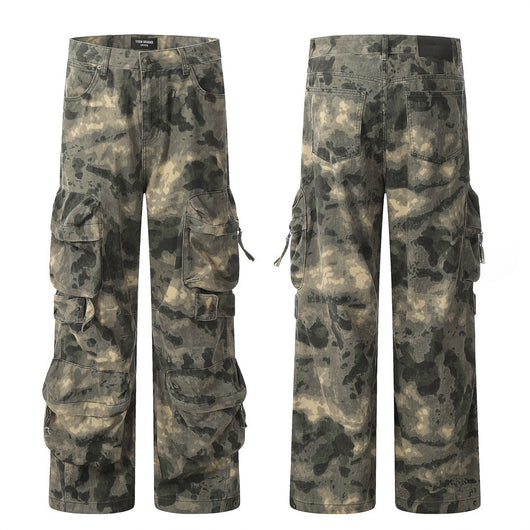 Pantalones de Trabajo Camuflaje Tie-dye Multi-bolsillos para Montaña - Image 21