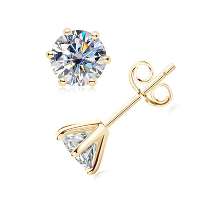 Aretes de Cristal de 1 Quilate Plata de Ley S925 para Mujer - Image 6
