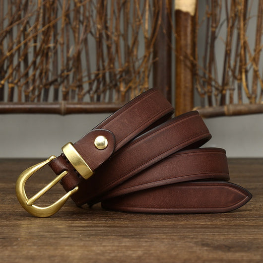 Cinturón de Cuero Genuino para Mujer - Diseño Retro Versátil - Image 18