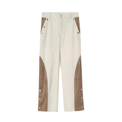 Pantalones Nylon para Hombre con Corte Acampanado y Detalles de Empalme - Image 6
