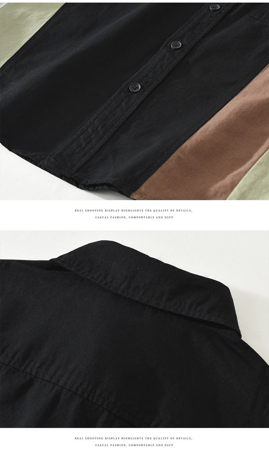 Camisa Casual de Algodón con Costuras Artísticas Hombre Manga Larga - Image 12