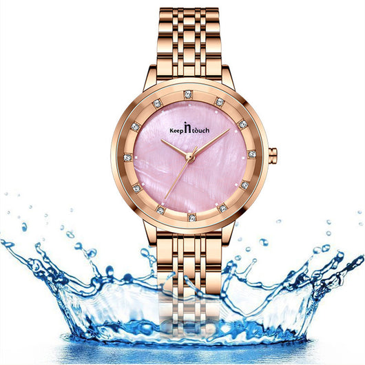 Reloj de Mujer Resistente al Agua con Cristal de Cuarzo y Banda de Acero Inoxidable - Image 9