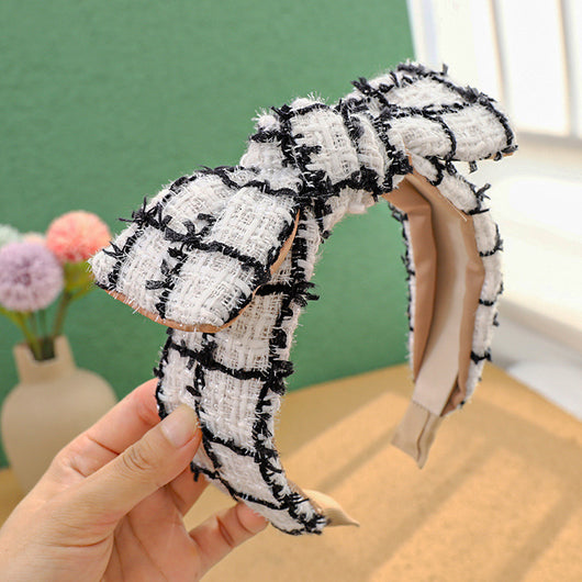 Diadema de Lana a Cuadros Xiaoxiangfeng para Mujer - Image 16