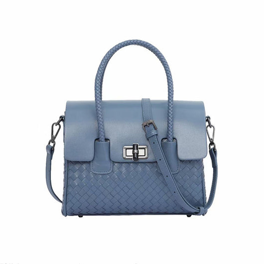 Bolso Bandolera de Cuero Tejido con Gran Capacidad para Mujer - Image 5