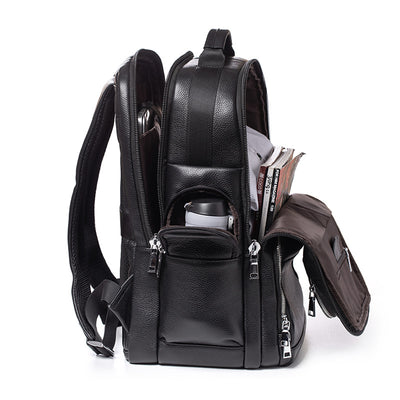 Mochila de Viaje en Cuero Genuino para Hombre - Image 3