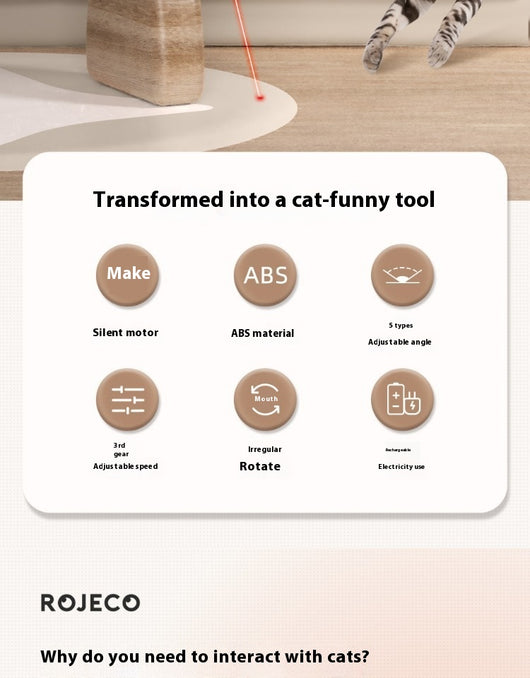 White cat's paw shaped laser toy with orange paw pads and a black laser emitter, labeled "Battery Model." - Image 21