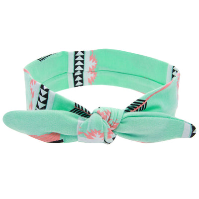 Two blue headbands with white polka dots and knotted bows, one adult-sized and one child-sized, for a matching set. - Image 17