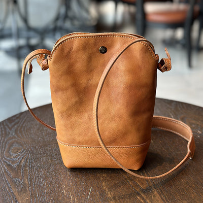 Bolso Bandolera de Cuero Artesanal para Mujer - Diseño Vintage - Image 6