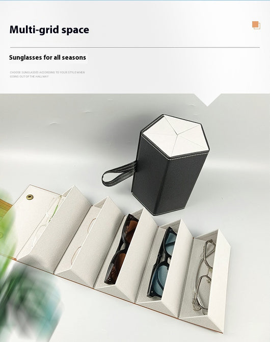 Estuche Multiseccional para Gafas en Cuero - Organizador Plegable - Image 38