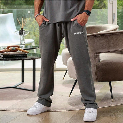Pantalones Deportivos de Algodón para Hombre - Corte Recto Amplio y Cómodo - Image 10