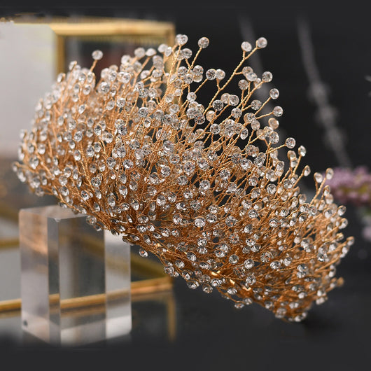 Corona Nupcial Tiara Boda Hecha a Mano - Image 8
