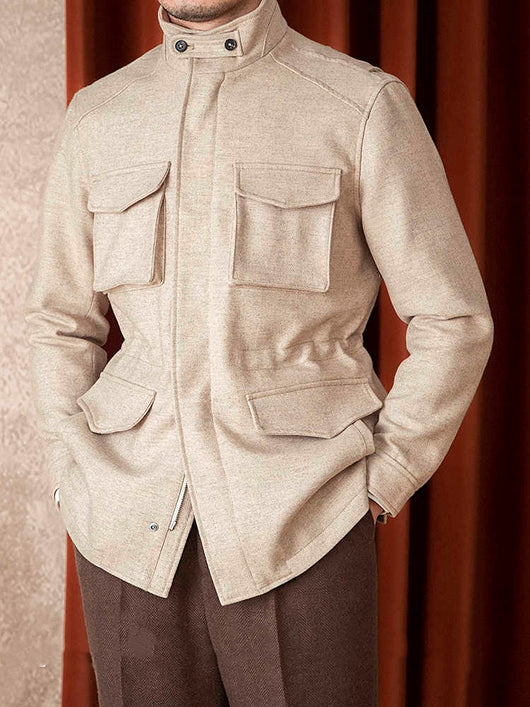 Chaqueta Safari de Lana Slim Fit para Hombre - Image 3