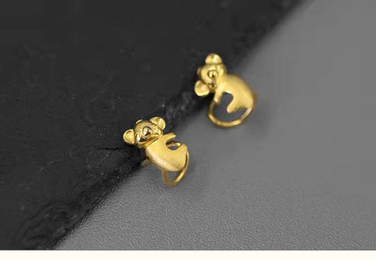 Aretes Koala's Hug Plata 925 Chapados en Oro - Image 11