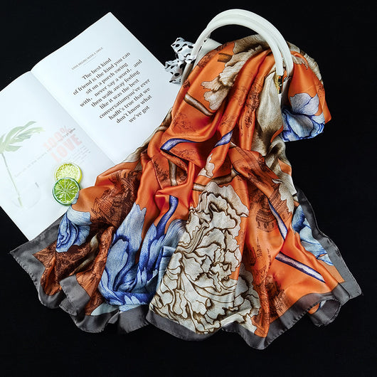Pañuelo de Seda Estampado Ultraligero para Mujer - Protección Solar y Transpirable - Image 39