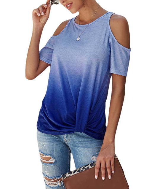 Blusa Degradada con Hombros Descubiertos y Mangas Cortas - Image 12