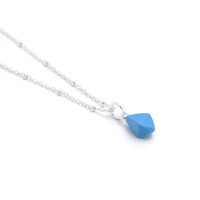 Collar Geométrico Ágata Azul Oro Natural con Ojo de Tigre 3D - Image 16
