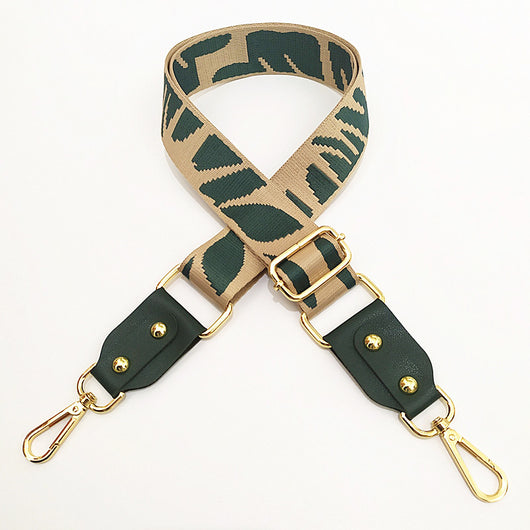 Correa Ajustable para Bolso Mensajero con Tejido Jacquard y Detalles en Cuero - Image 32