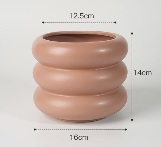 Florero de Cerámica Redondo y Suave Estilo Morandi - Image 15