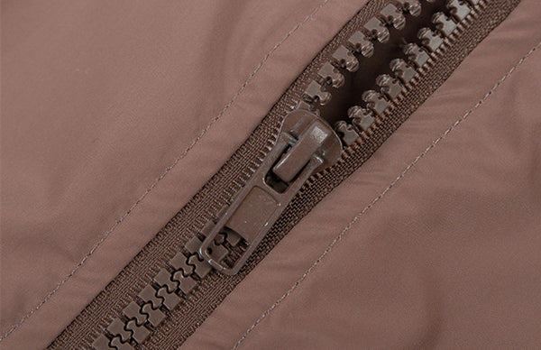 Chaqueta Beisbolera Retro Americana Café para Mujer