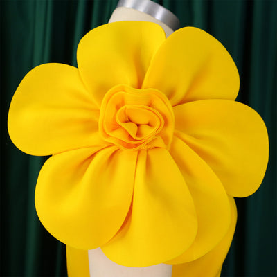 Vestido Elegante con Flores Tridimensionales para Mujer - Image 26