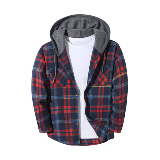 Chaqueta Hoodie Cuadriculada Moderna para Hombre - Image 13