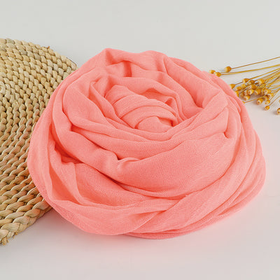 Pañuelo Artístico de Algodón y Lino en Colores Puros para Mujer - Image 38