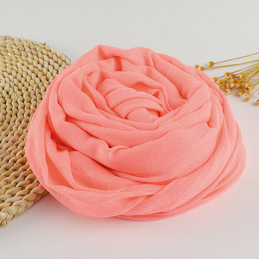 Pañuelo Artístico de Algodón y Lino en Colores Puros para Mujer - Image 38