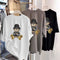 Camiseta Suelta Estilo Coreano Manga Corta para Mujer
